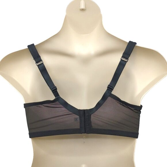 Lane Bryant Cacique Womens Bra Cool Bliss Balconette 50DD Black Underwire - Picture 10 of 10